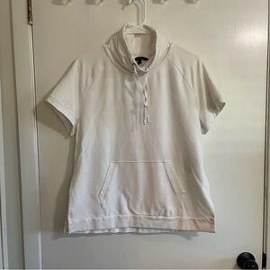 Banana Republic White Short Sleeve Hoodie Size S